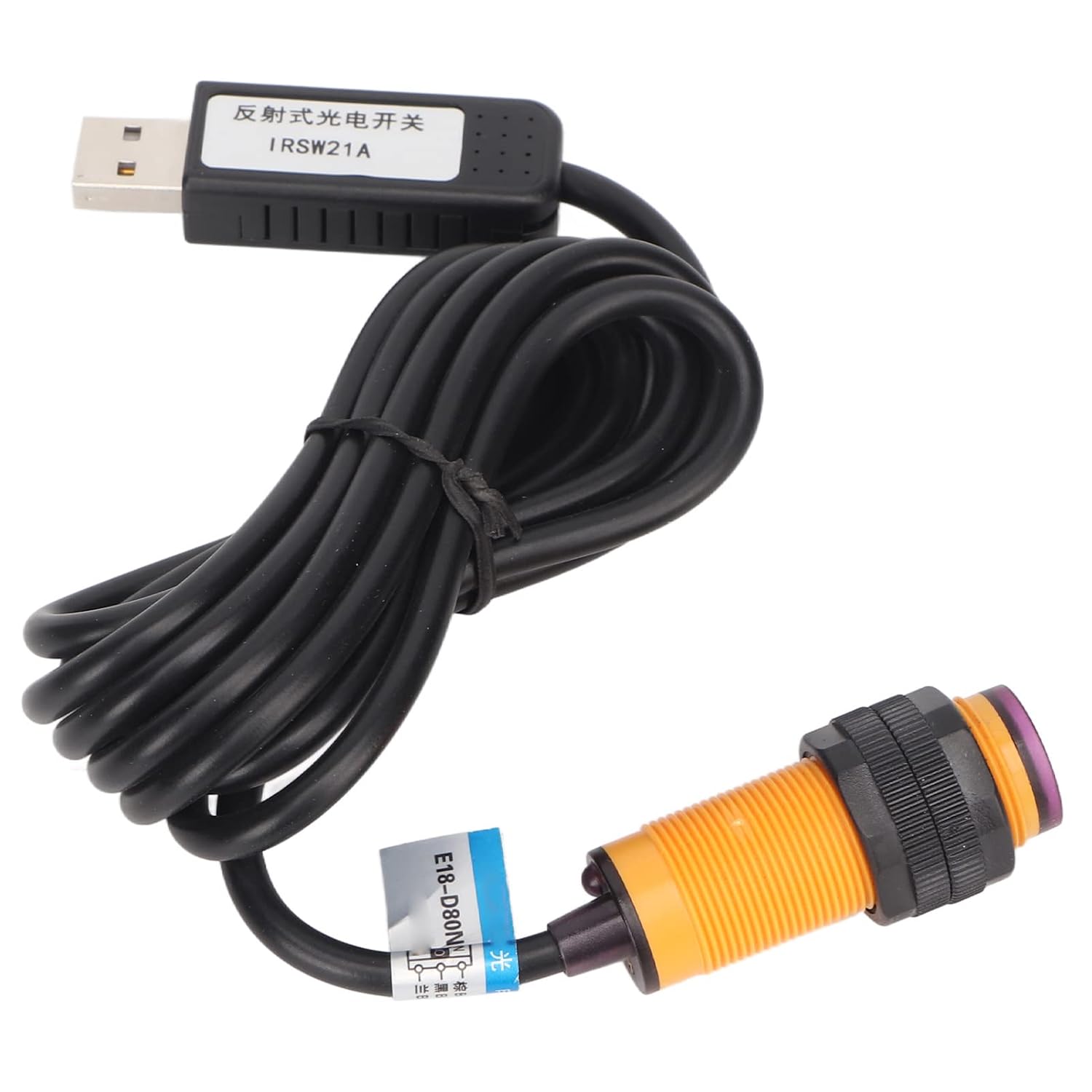 USB Infrared Reflective Photoelectric Switch Sensor for Gaming, Office, Mechanical Equipment