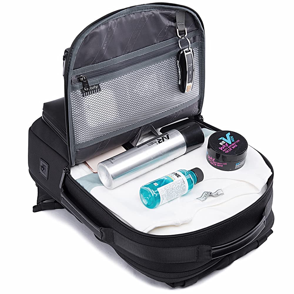 Arrivly Plecak biznesowy na laptopa 15,6 cala, plecak damski, plecak męski rozszerzalny plecak podróżny o dużej pojemności 25 l - 35 l, wodoodporny plecak kabinowy, torba robocza z USB dla mężczyzn