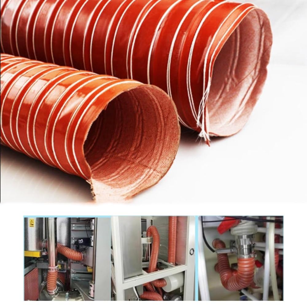 Manguera De Escape De Silicona Tubo Flexible 50mm 55mm 60mm 70mm Tubo Aire Acondicionado Longitud 2m 4m Manguera Flexible Para Automocion(4m/13.1ft,250mm-9 3/4in)