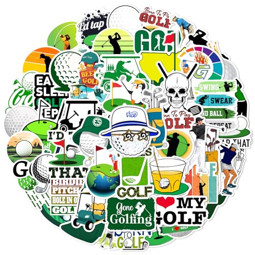Adesivi Golf 50 pezzi per laptop Bagagli bici Toppe graffiti Adesivo chitarra per bagagli skateboard Paraurti bici, regalo per bambini/adolescenti