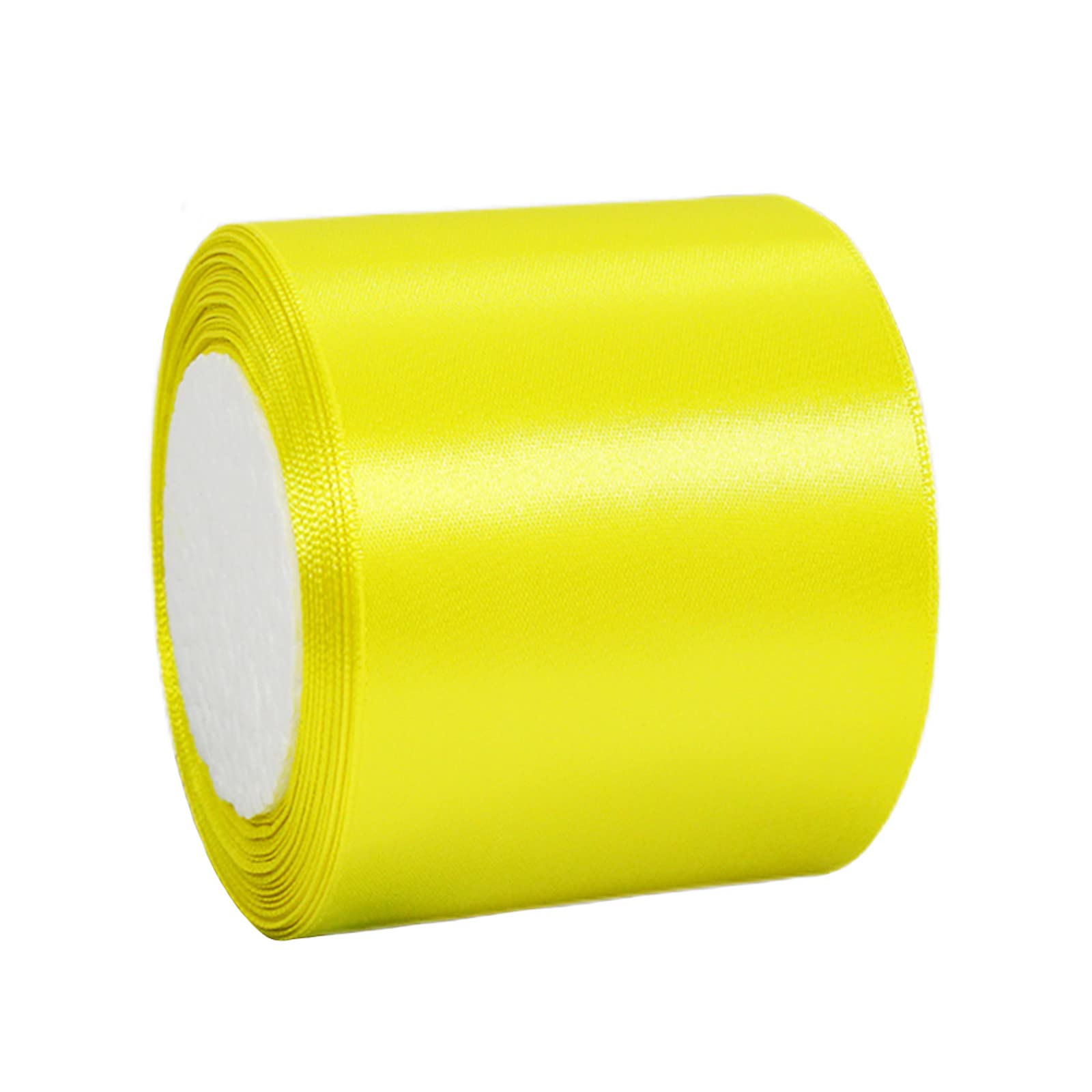 50mm Wide White Ribbon Thick Wedding Car Ribbon 22m, 2 inch Thick White Satin Ribbon for Gift Wrapping Wedding Car Christmas Birthday Cake Hair Bow Florist Bouquet Crafts Decorations — view 109