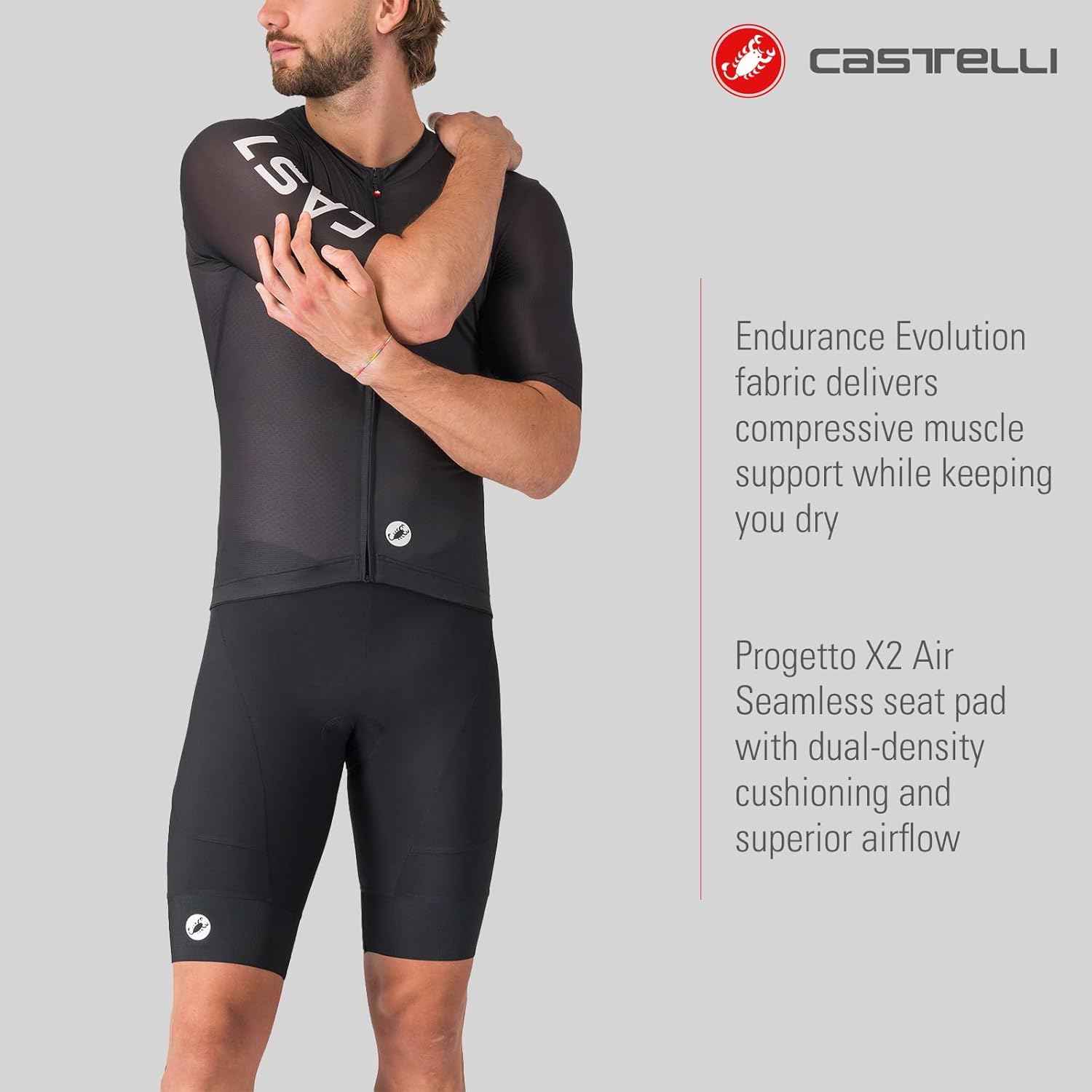 CASTELLI Men’s Endurance 4 Short, Performance Road Cycling Shorts, with Comfort Seat Pad for Endurance & Long-Distance Rides