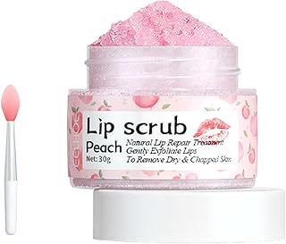 5 Pcs Lip Scrub Hidratante para Lábios Secos, Lip Balm Remover Esfoliante para Lábios rachados Dulness Rugosidade, Esfoliante labial ou lábios escuros Produtos para cuidados com os lábios Fovolat