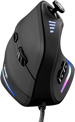 TRELC Gaming Mouse with 5 D Rocker, Ergonomic Mouse with