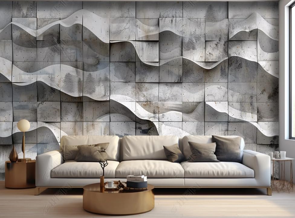 Papier Peint Intissé Géométrique Coloré pour Moderniser un Salon et Masquer les Murs