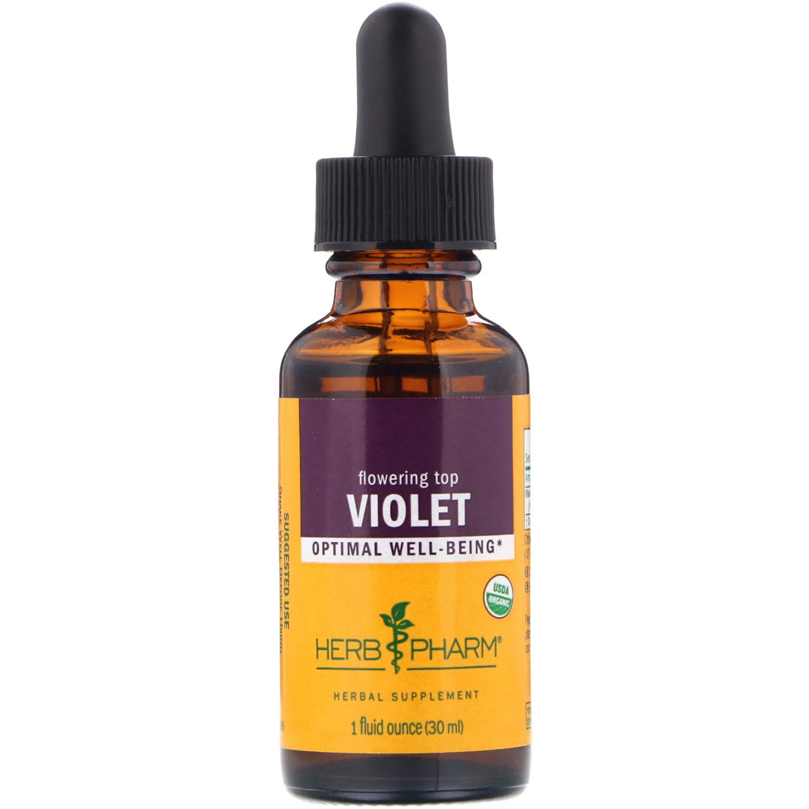 Herb Pharm Certified Organic Violet Liquid Extract, 1 Fl oz