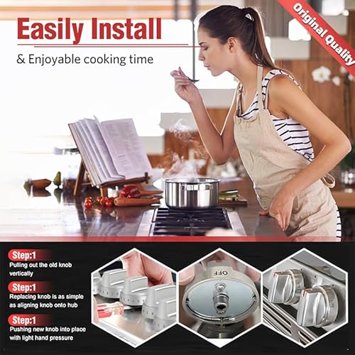 image for ARFSKY DG64-00473A Stove Knobs Oven Knobs Gas Burner Control Dial Comp