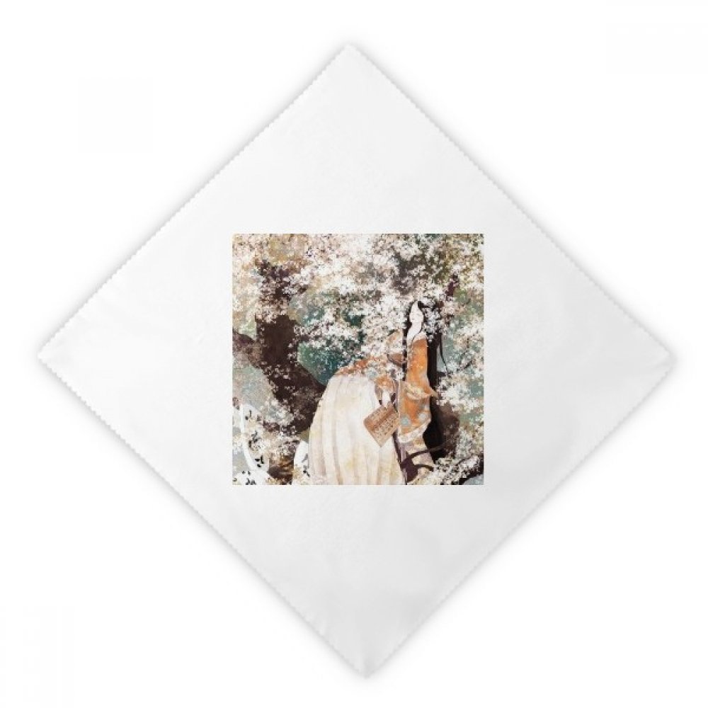 Servilletas de tela reutilizables con ilustración clásica china para banquetes y cenas, 2pcs