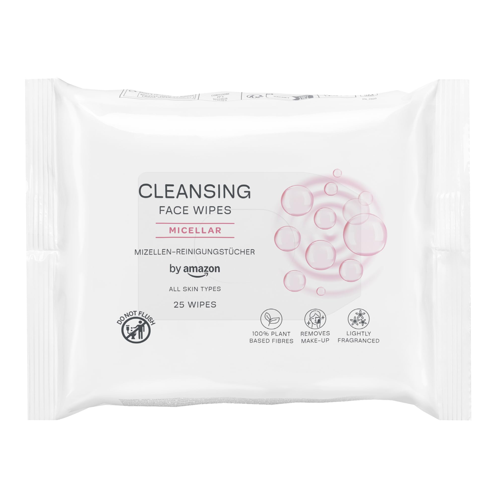by Amazon Toallitas de limpieza facial con micelar, 25 toallitas | desmaquillantes