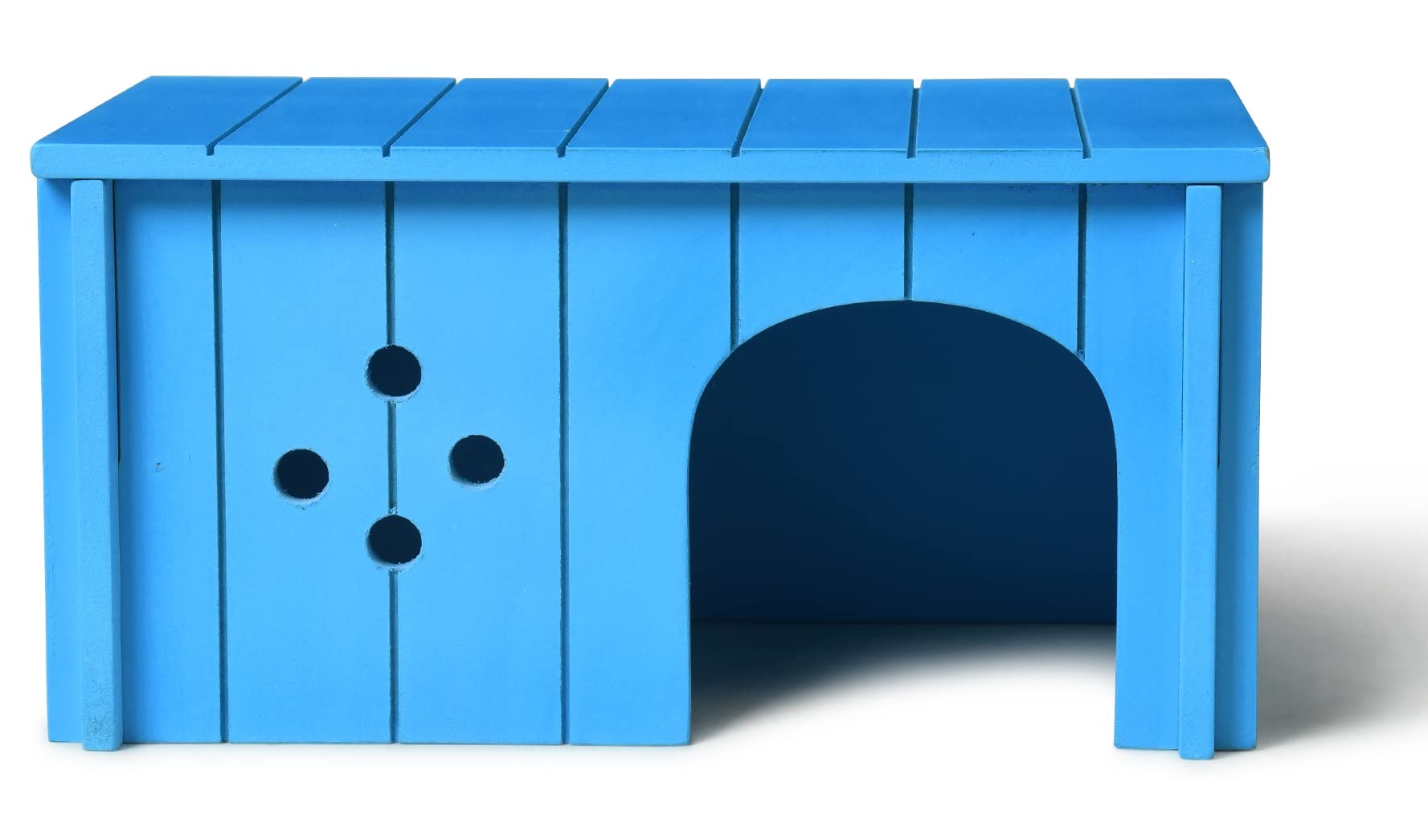 WOODENCLAVE Engineered Wood Full Detachable Hamster Hideout House for Small Pets Habitats Cages for Mice Gerbils Mouse - Blue