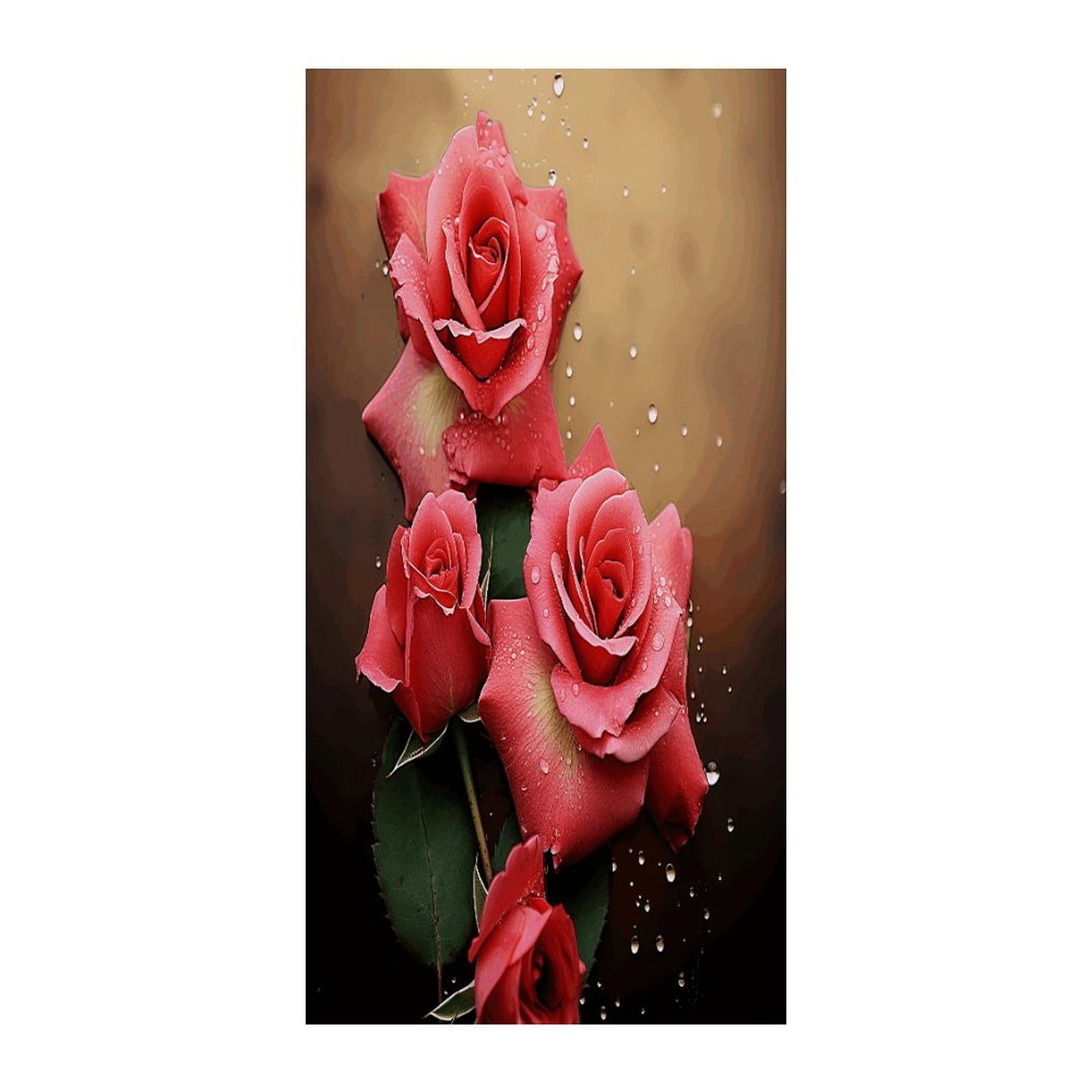 KHAUERBC Roses Blackout Curtains for Light Filtering Doorway Curtains .Room Divider Curtain As Sliding Door/Closet/Patio。French Door Curtain 70 * 35.4 Inch for Home Decors.