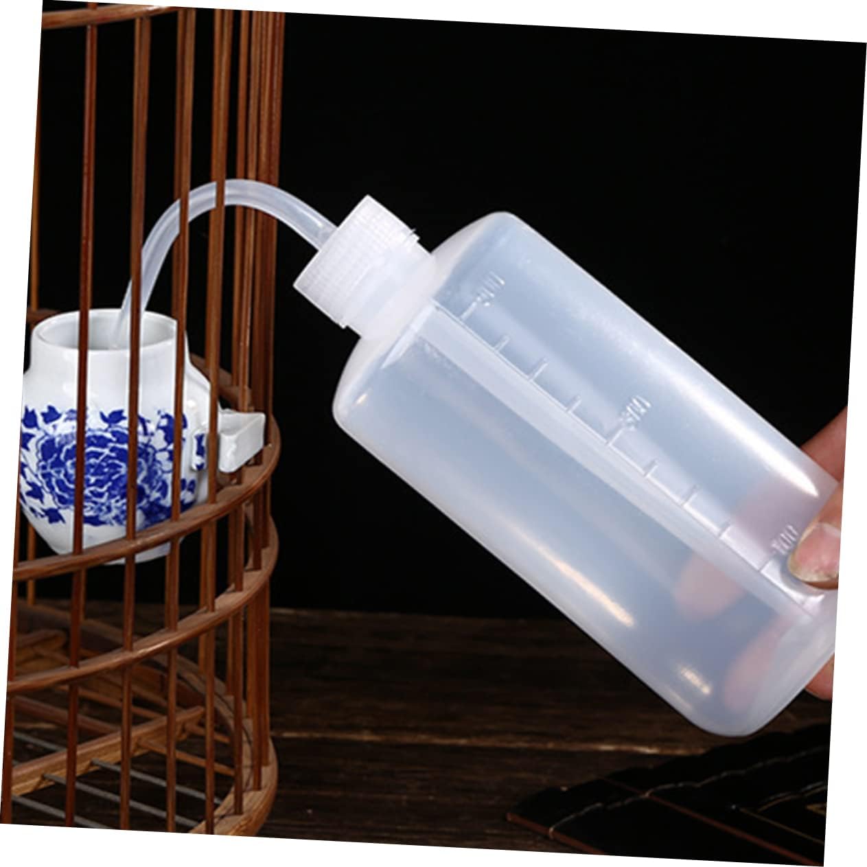 balacoo 4pcs Plastic Water Bottle for Bird Cages Water Dispenser for Parrots Canaries and More Safe Easy to Use Capacity Bird Watering Supply