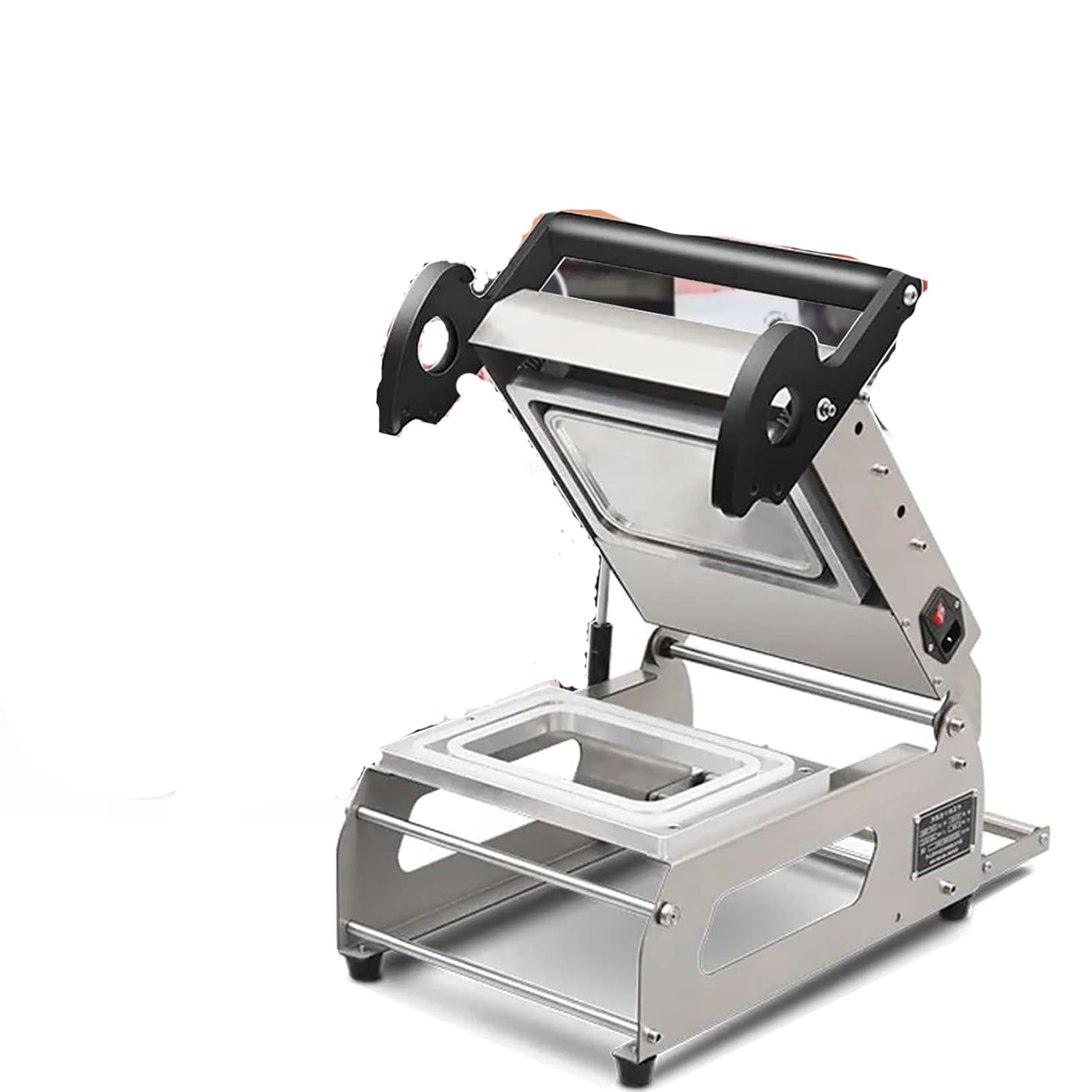 Sellador manual al vacío, máquina de sellado de alimentos para verduras, frutas, carne y pescado, sellador de cajas para llevar a presión manual (220 V, 260 mm)