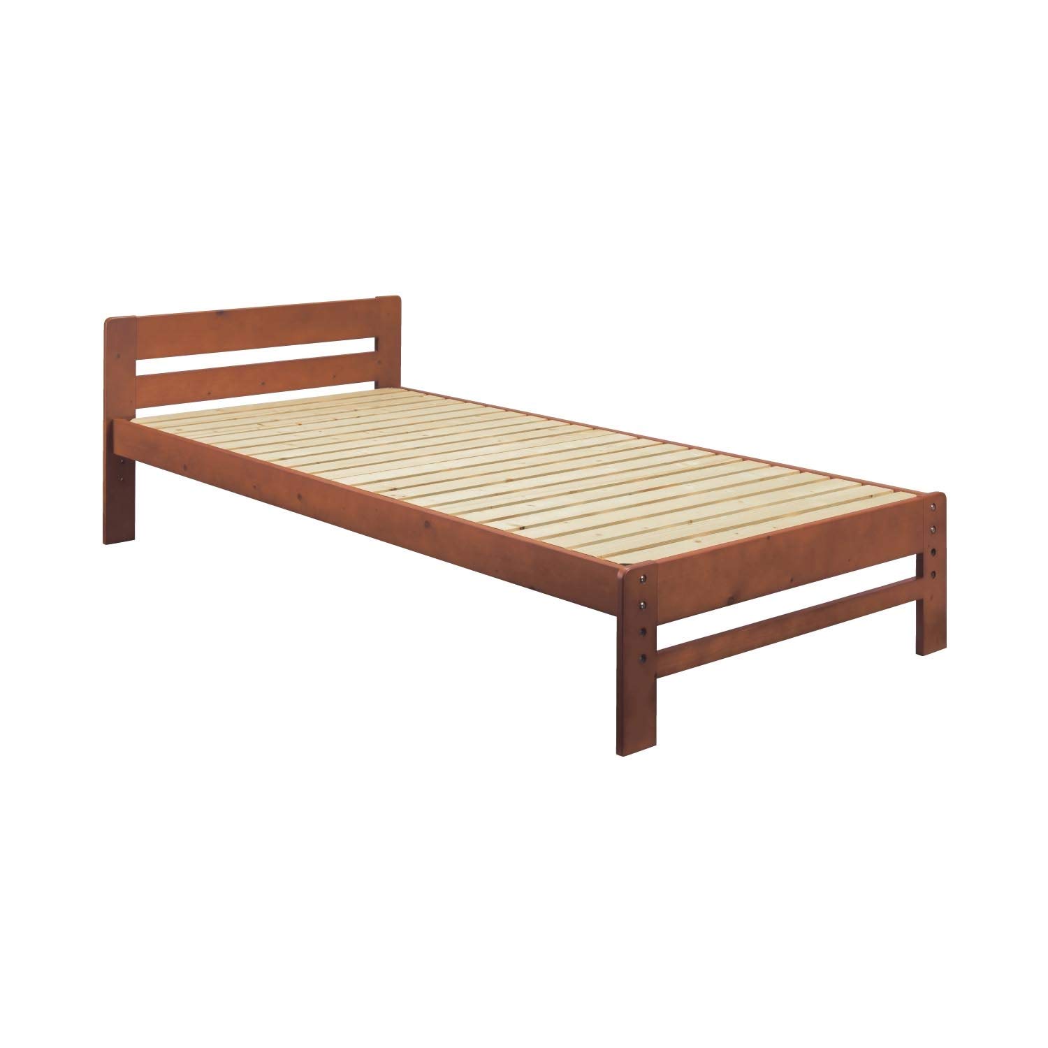 Amazon｜[ベルメゾン] すのこベッド 高さ調整式 ベッド ブラウン