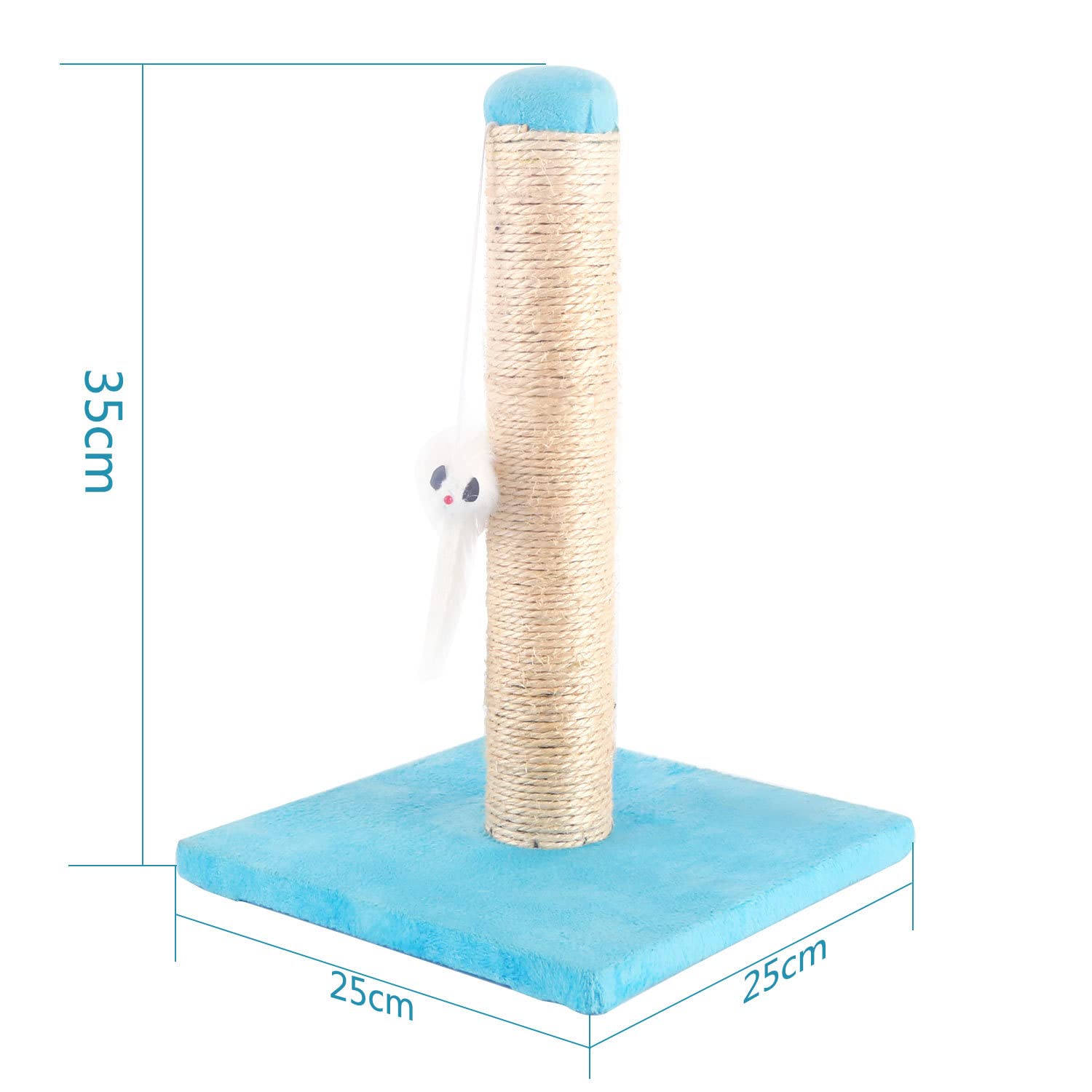 Nobleza - Tiragraffi per gatti,Albero rampicante per Gatti con tirgraffi e Gattino per Far divertire Il Tuo Gatto, Blu, 25 * 25 * 35cm