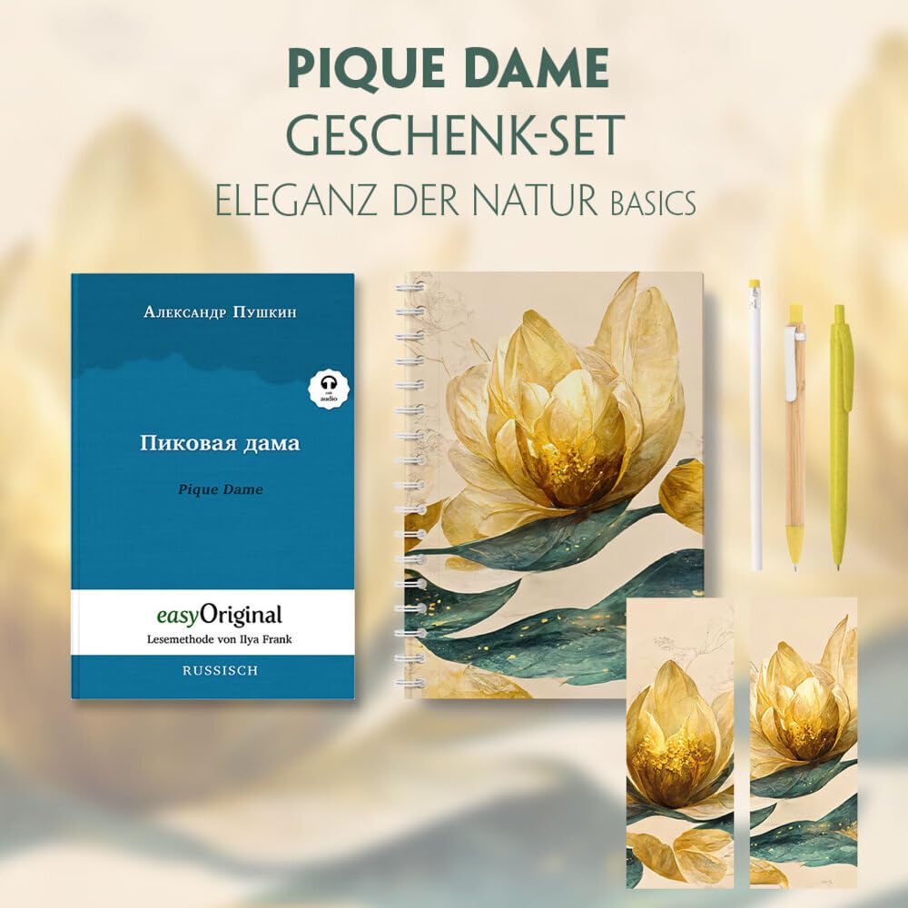 Pique Dame Geschenkset (Buch mit Audio-Online) + Eleganz der Natur Schreibset Basics: Pique Dame Geschenkset - Lesemethode von Ilya Frank - ... von Ilya Frank - Russisch: Russisch)