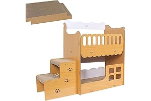 Sturdy Cat Condos - Cardboard Cat Scratcher House Cat Beds for Kittens Within 8lbs