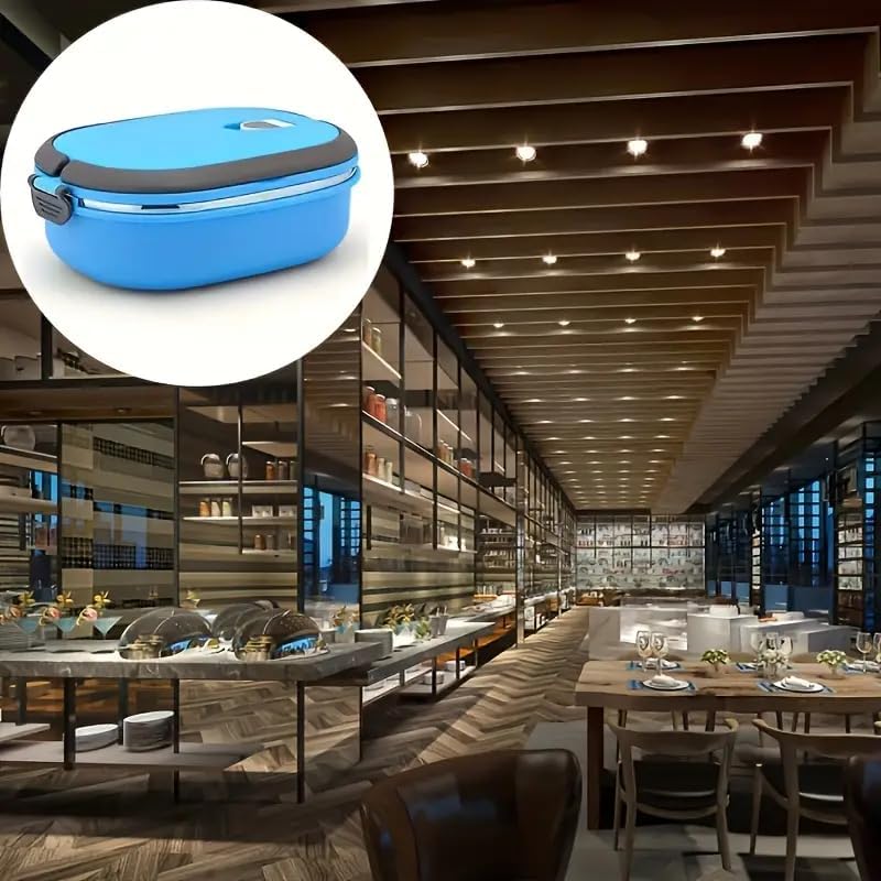 Miniatura 6 de Lonchera - Contenedor térmico de comida de acero inoxidable con tapa, almacenamiento de alimentos a prueba de fugas, cajas Bento portátiles para