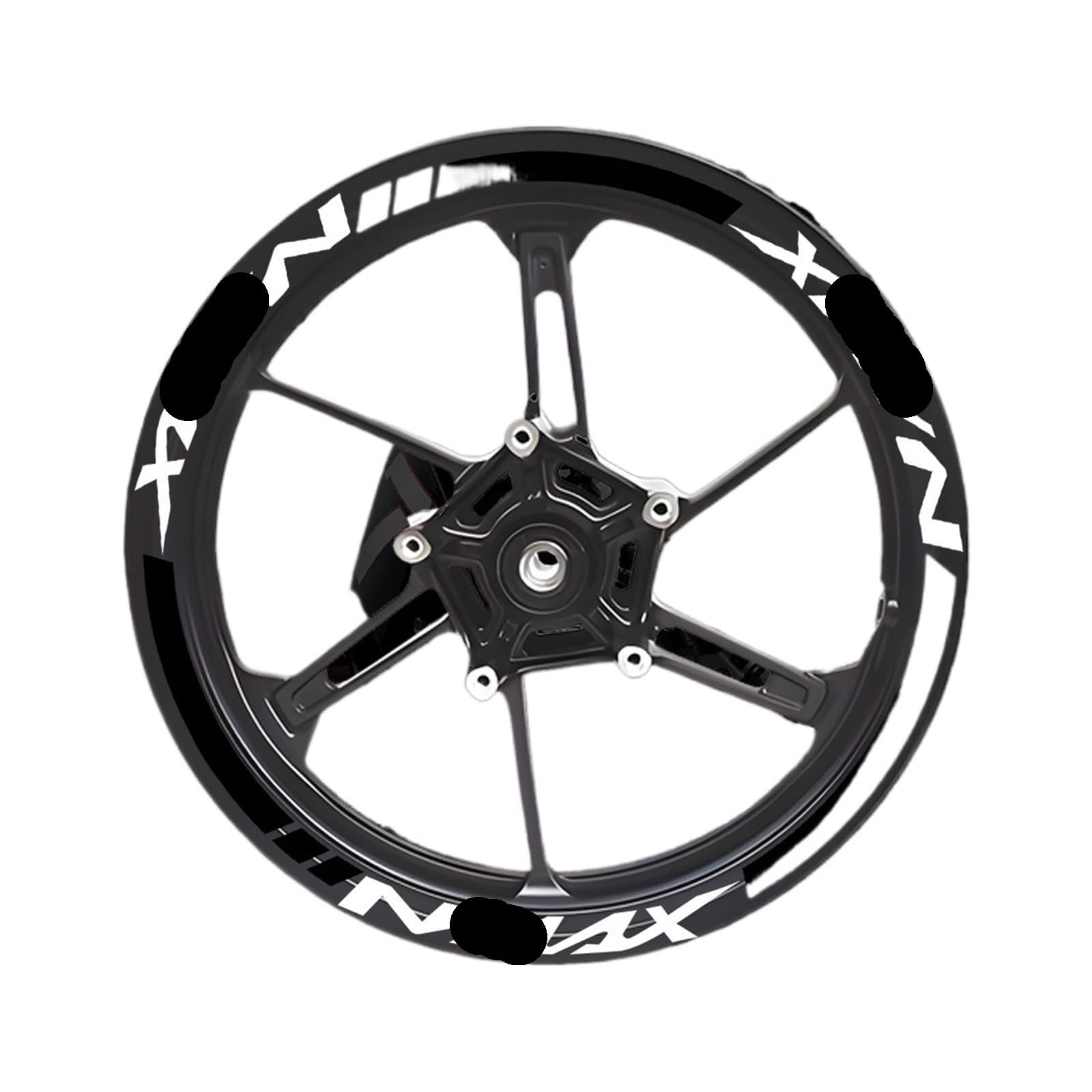 Autocollant pour roue de moto YAMAHA NMAX accessoires bandes jante noir