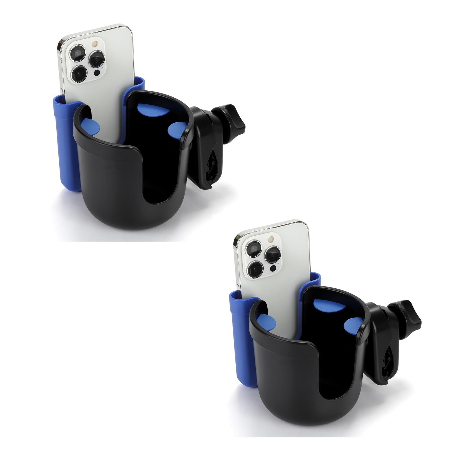 Accmor Wheelchair Cup Holder with Phone Holder, ﻿Universal 360° Rotatable Walker Cup Holder Rollator Scooter Accessory