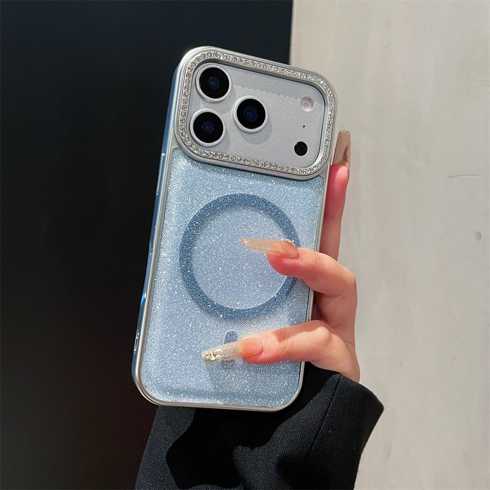 Étui de luxe à paillettes pour iPhone 17 et 16 Pro Max avec diamant - 7