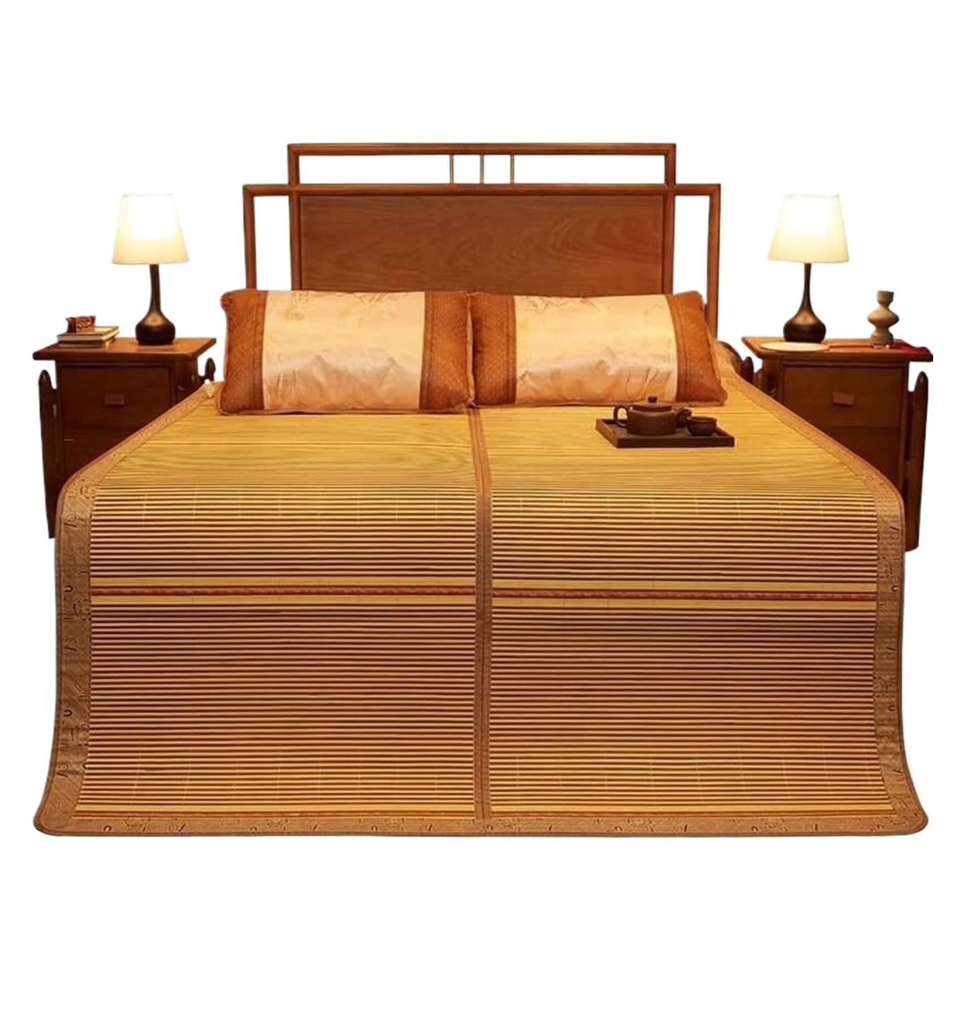 Human Cooling Mat Cool Absorb Sweat Summer Sleeping Mat Double-Sided Cooling Bed Sheet Air Conditioning Durable Smooth(1.5 * 1.95m)