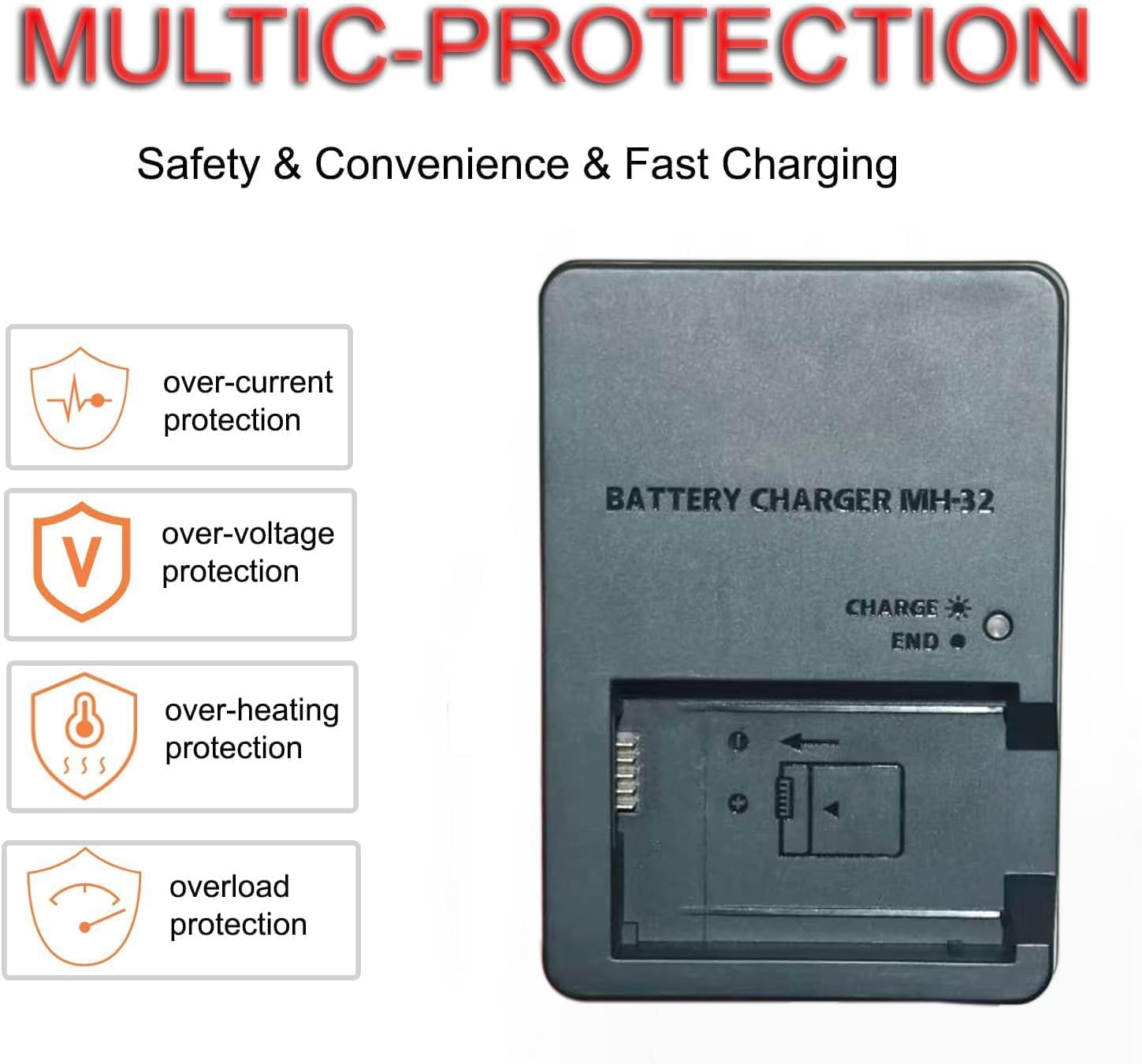 MH-32 Camera Battery Charger for Nikon ENEL25 EN-EL25a Battery Compatible with Nikon Z30 Z50 ZFC Z50ii Micro Single Camera, mh 32 Charger