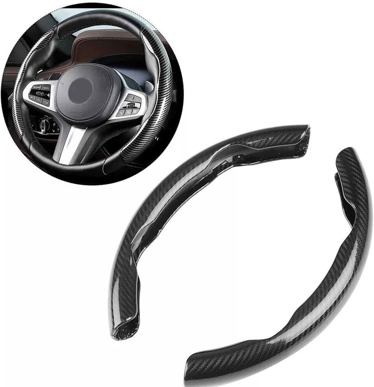 Fit for B-MW Carbon Fiber Car Steering Wheel Booster Cover Non-Slip Accessories