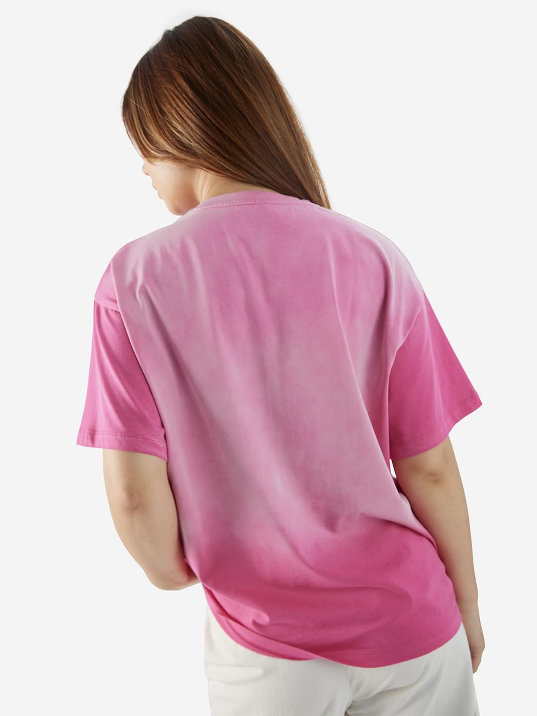 The Souled Store Pink Fever - Camiseta de manga corta para mujer y niña, cuello redondo, estampado de algodón rosa