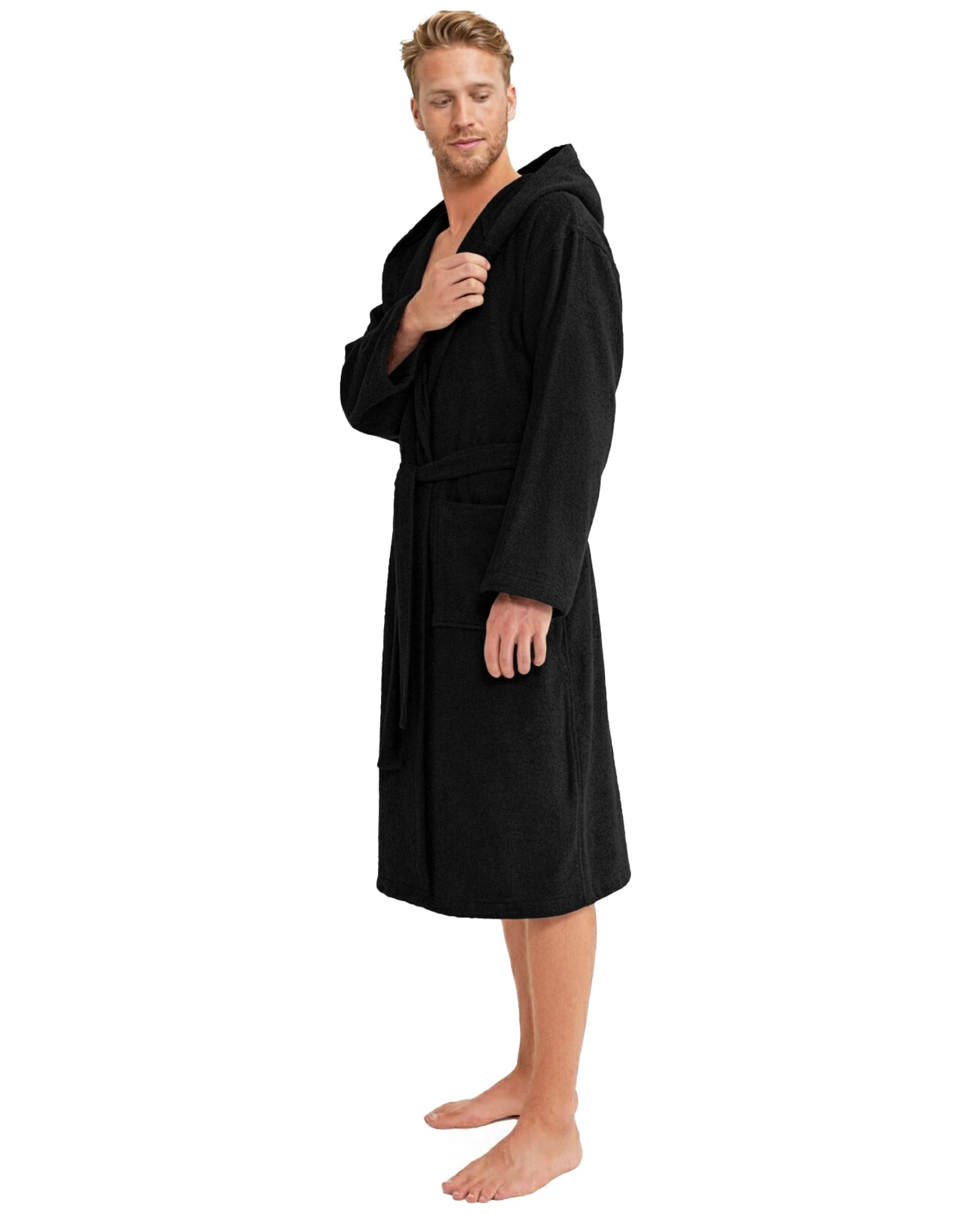 Twinzen - Bademantel Herren 100% Baumwolle Oeko-Tex