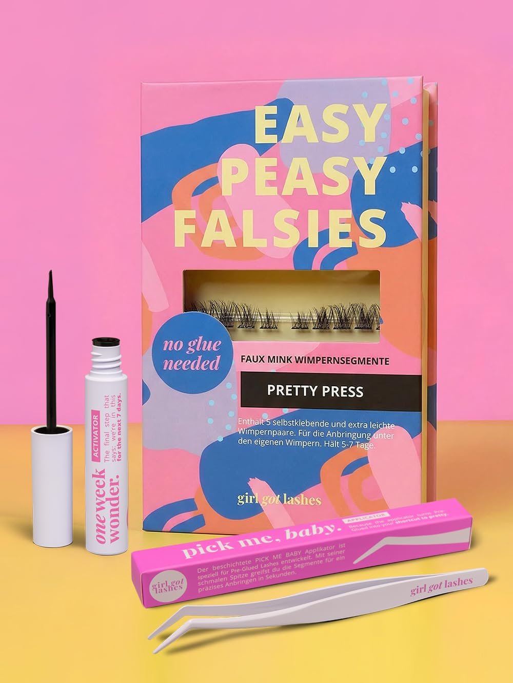 GirlGotLashes Pretty Press Pre-Glued Selbstklebende Wimpern Cat Eye 8-14mm