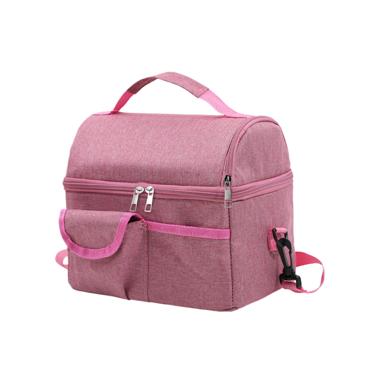 Sac isotherme professionnel for lait maternel, fourre-tout thermique en tissu for la fraîcheur des repas, voyage de pique-nique(Rosy)
