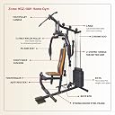 Zorex Fitness HGZ-1001 Round Pipe Multi-Gym Equipment for Home Workout with 72kg Weight Stack for Biceps, Triceps, Chest Press, LAT Pull Down, Leg Extension (Video Call Installation Assistance) gallery image