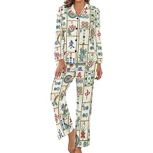 Women's Pajama Set Long Sleeve Loungewear Button Down Sleepwear Top Pants