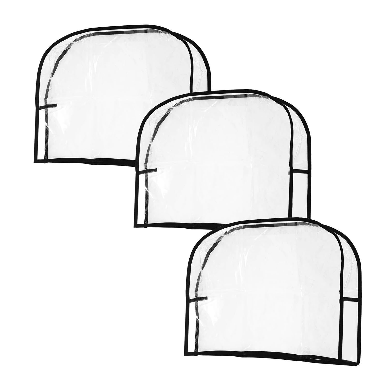 ENWWCH 3Pcs Salon Chair Cover PVC Clear Back Covers Soft Waterproof Protectors Fits Most Standard Chairs For chair