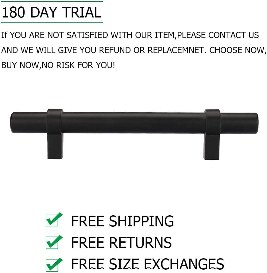 50% Off Discount homdiy Matte Black Cabinet Handles 3.5 in Drawer Pulls 25 Pack - HDT16BK Cabinet Hardware Vintage Drawer Pulls Cupboard Handles