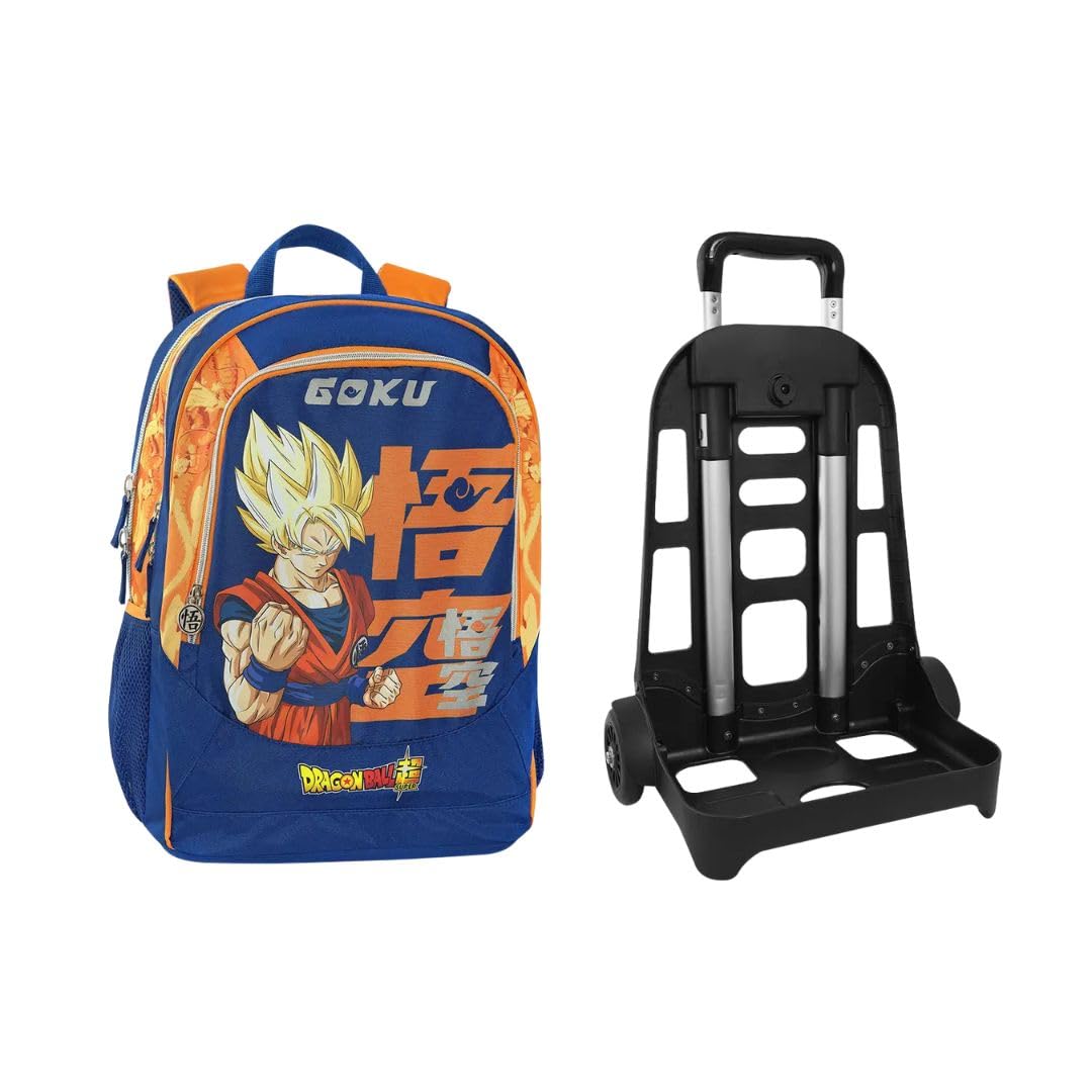 Dragonball Zaino Scuola Organizzato Trolley Staccabile DB
