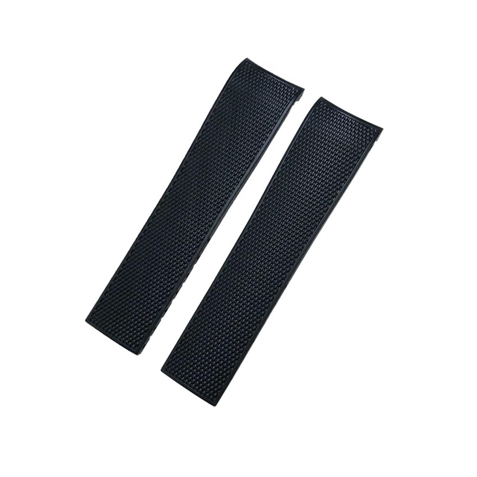 EDVENA 19mm 20mm 21m Rubber Silicone Watchbands Compatible With Longines Hydroconquest L3.781 L3 41mm 43mm Dial Conquest Waterproof Watch Strap(Black,20MM_WITH LETTERS)