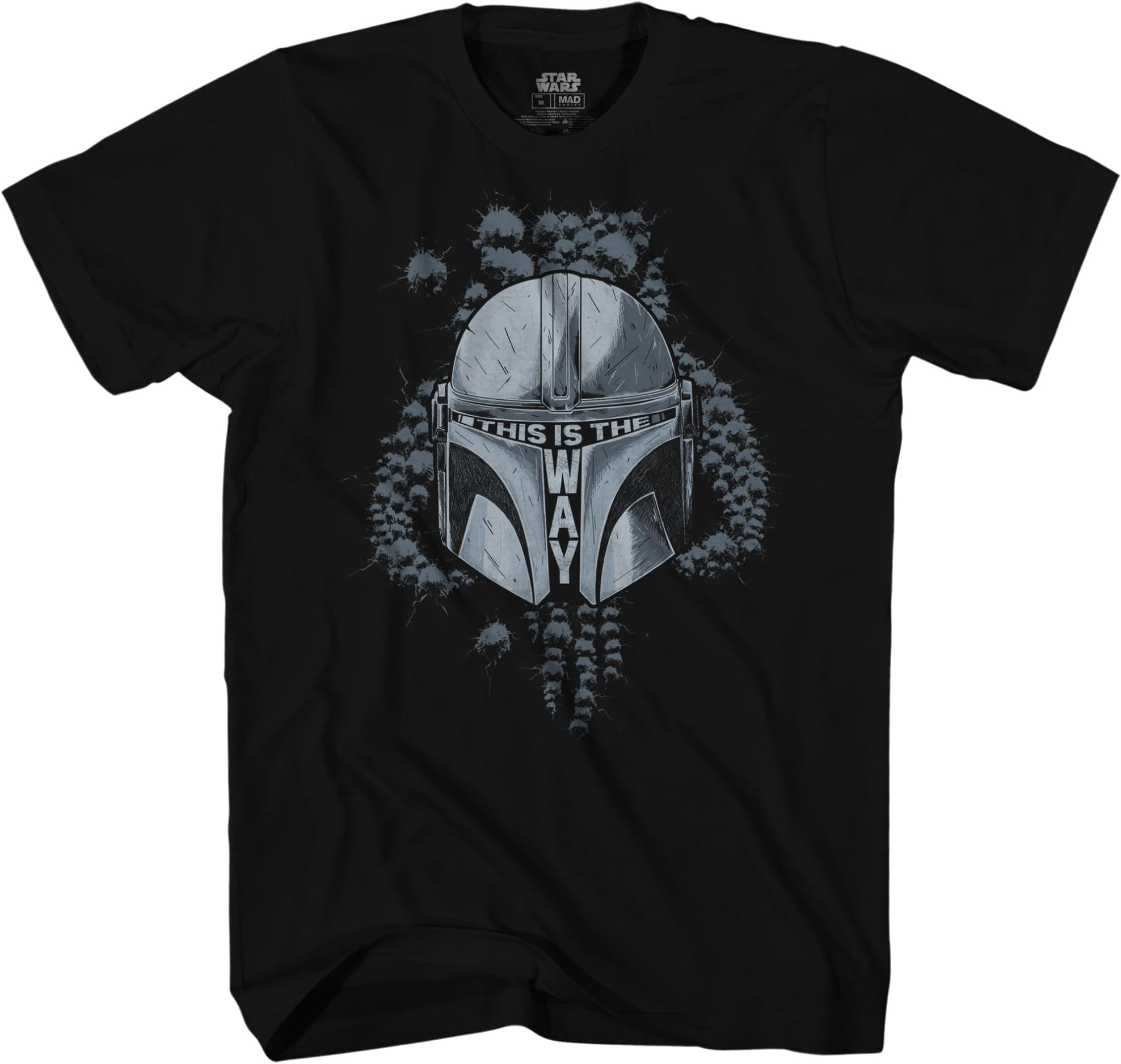 Star Wars The Mandalorian Bounty Hunter/Beskar/Stormtrooper Artwork T-Shirt, Adult Unisex S-XXL