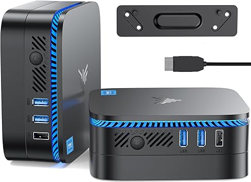 KAMRUI Mini PC with N95 Processor, 16GB DDR4 RAM 1TB M.2 SSD, Mini Computer with Ethernet, 2 HDMI, 4 USB-A, Small Computer WiFi, Bluetooth for Office, Home, Business