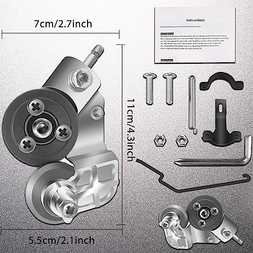 Cokacot Metal Nibbler Drill Attachment - Portable Electric Drill Plate Cutter Robust Metal Nibbler Drill Attachment with Adapters for Cutting Cardboard Iron Copper Aluminum Steel Sheet Hard Materials