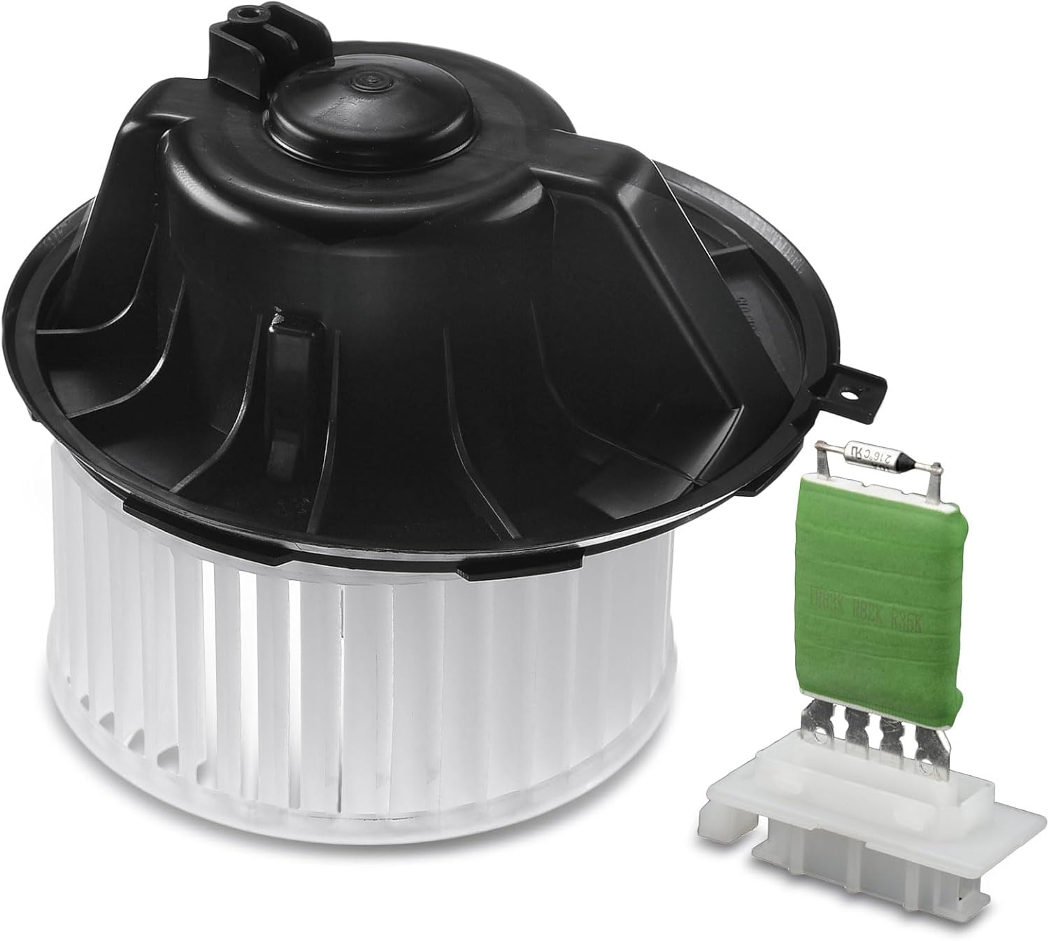 A-Premium HVAC Heater Blower Motor and Resistor Assembly Compatible with Volkswagen & Audi Vehicles - Jetta 2009-2014, Passat 2006-2010, Tiguan, CC, Eos, GTI, Rabbit, A3, A3 Quattro - Front Side