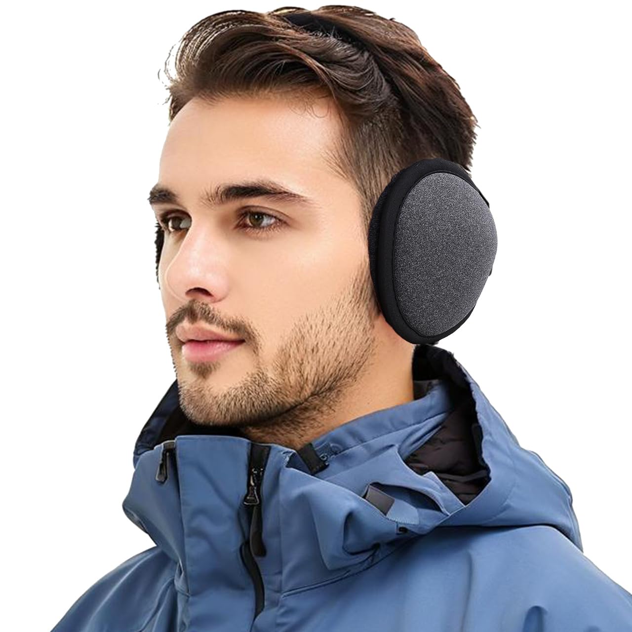 2 Pack Winter Warm Ear Muffs Unisex Foldable Ear Warmers Adjustable fleece Earmuffs for Men Women Cold Weather