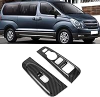 Vista 4 de Qiilu Para Hyundai Grand Starex H1 2019 2 unids estilo de fibra de carbono reposabrazos cubierta de ajuste de la puerta del coche reposabrazos
