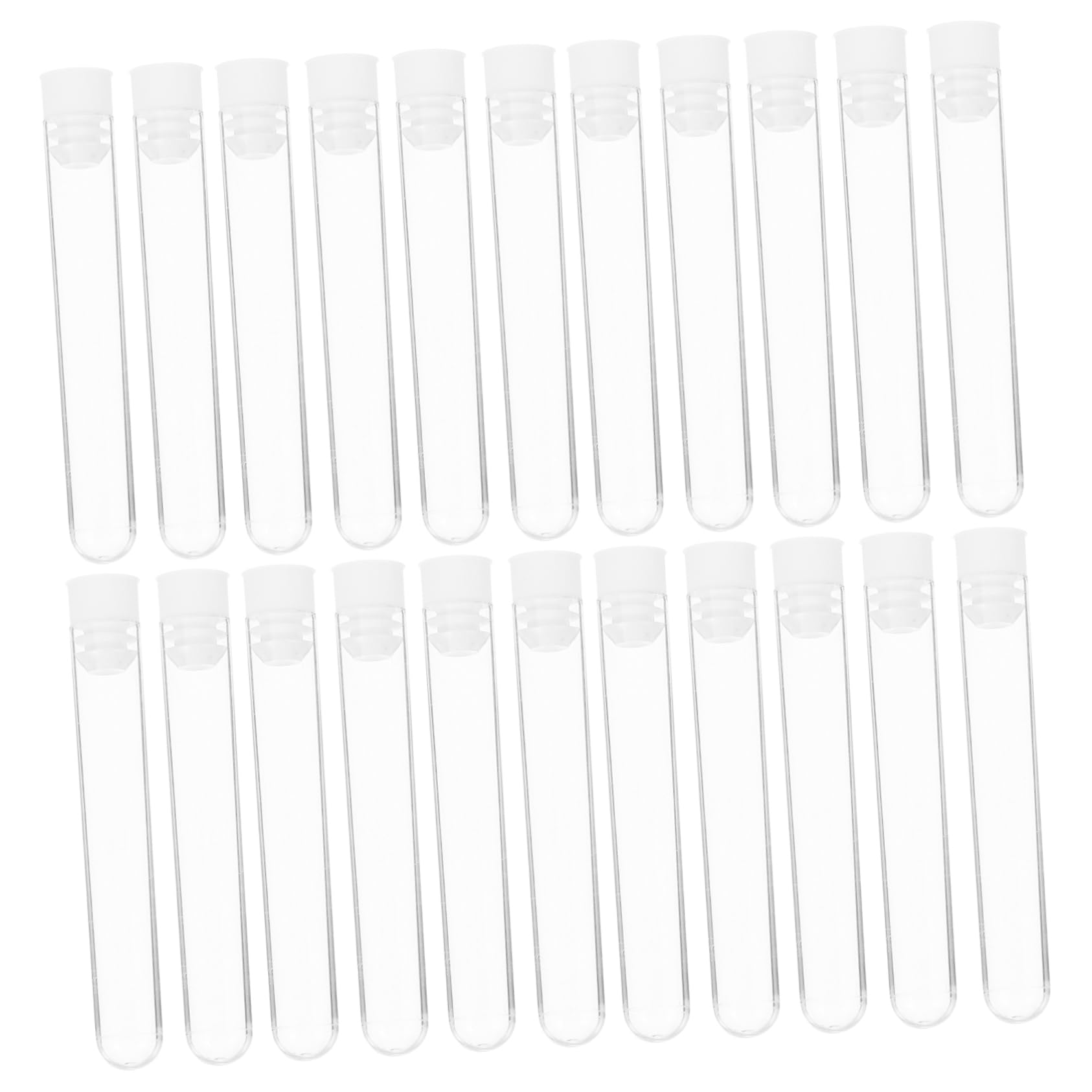 KICHOUSE 50pcs Lotion Bottle Spices Tube Small Laboratory Bottle Large Test Tube Medical Test Tube Test Tubes with Caps Lab Test Tube Clear Container with Lid Chemistry Test Tube Lab Tubes