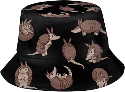 Purple Armadillo Fashion Bucket Hat Unisex Leisure Fishing Hat Foldable Beach Sun Hat Travel Hat