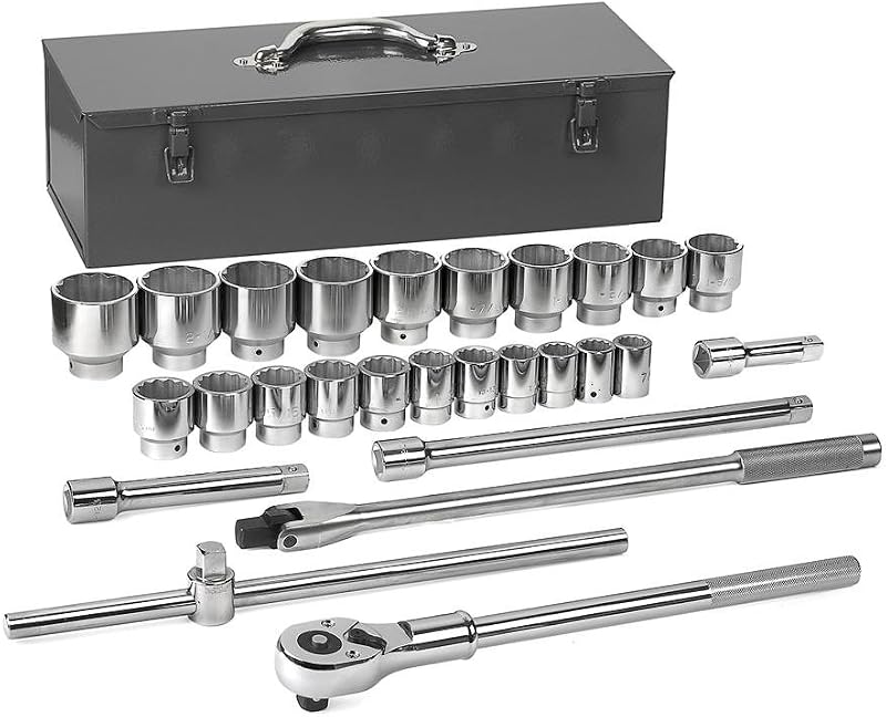 LLAVE DE ENGRANAJES 27 Pz. Juego de herramientas mecánicas estándar de 12 puntos con accionamiento de 3/4", SAE - 80880