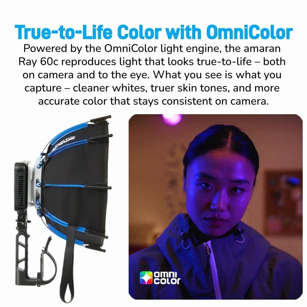 Amazon | amaran Ray 60c RGB LEDビデオライト 60W 定常光ライト Octa