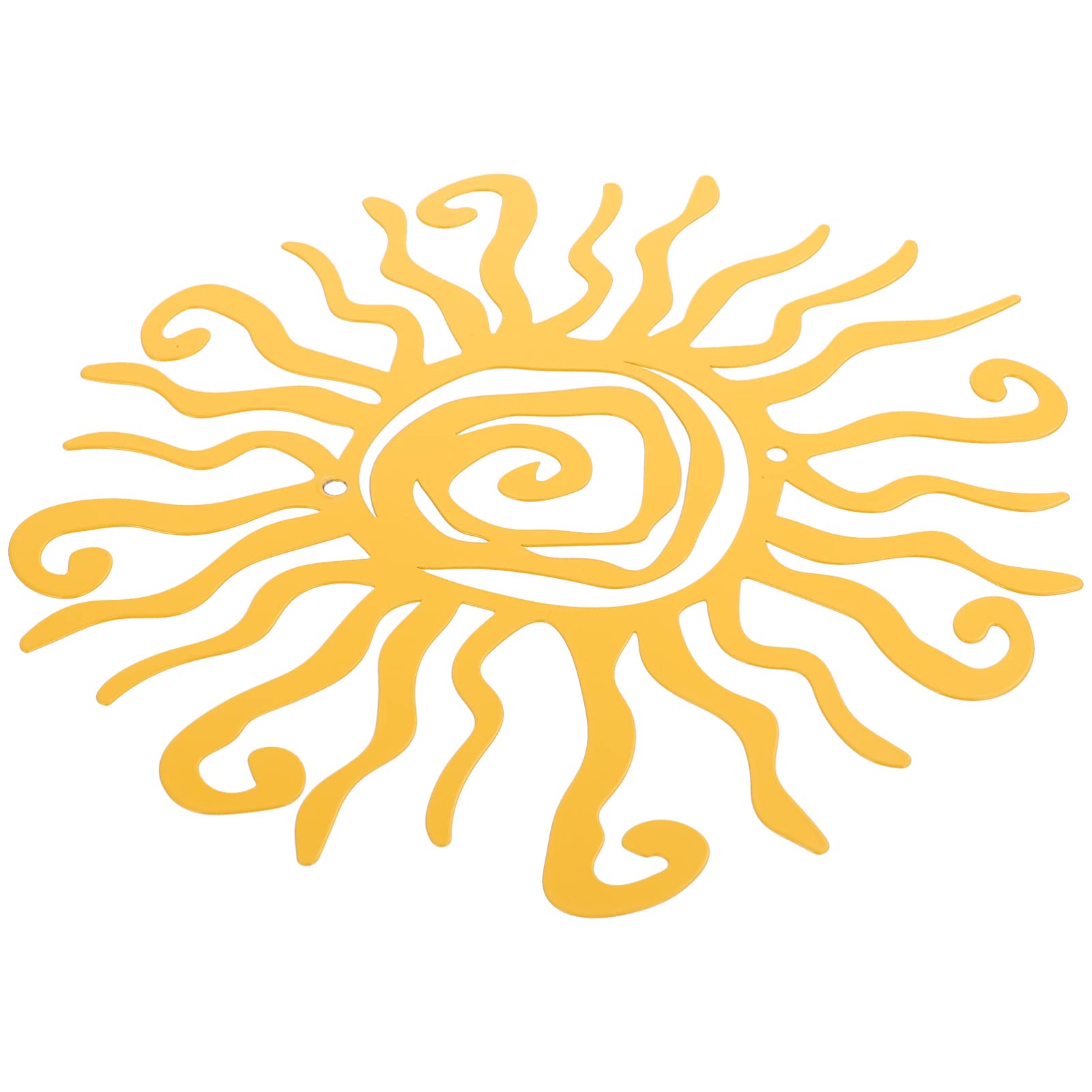GANAZONO Decorative Wall Pendant 30cm Iron Wacky Sun Metal Wall Art Decoration Decorative Wall Hanging Adornment For Office Bar Living Room Bedroom Decor Sun Design Pendant