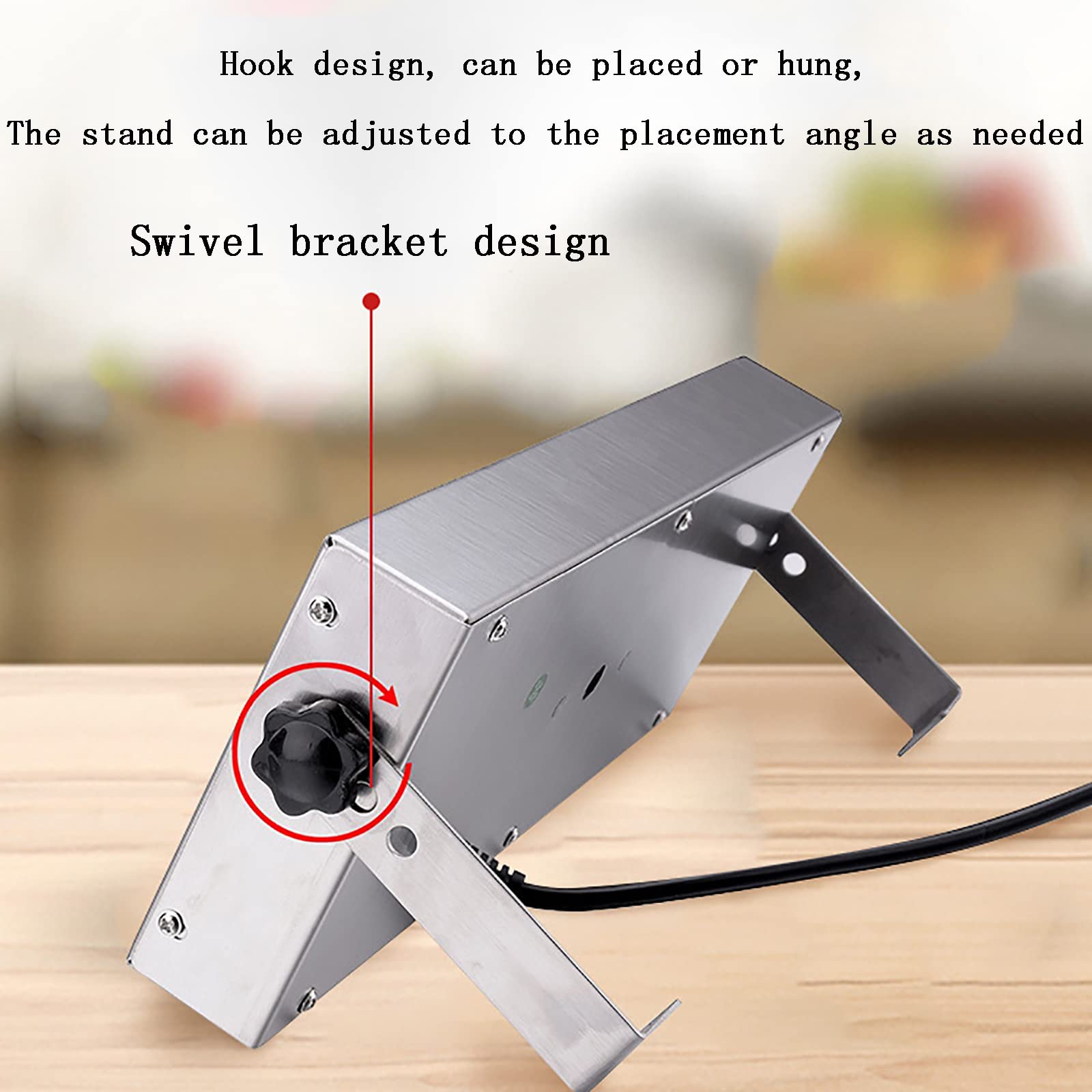 Temporizador de Cocina de 4 Canales para Cuenta Regresiva de Cocina, Temporizador de Cuenta Regresiva para Restaurante Comercial, Temporizador de Acero Inoxidable, Pantalla LED con Alarma Fuerte Rec